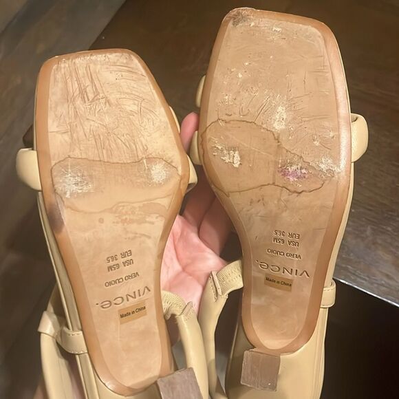 VINCE Coline Tubular Leather Slingback Sandals - Picture 12 of 16